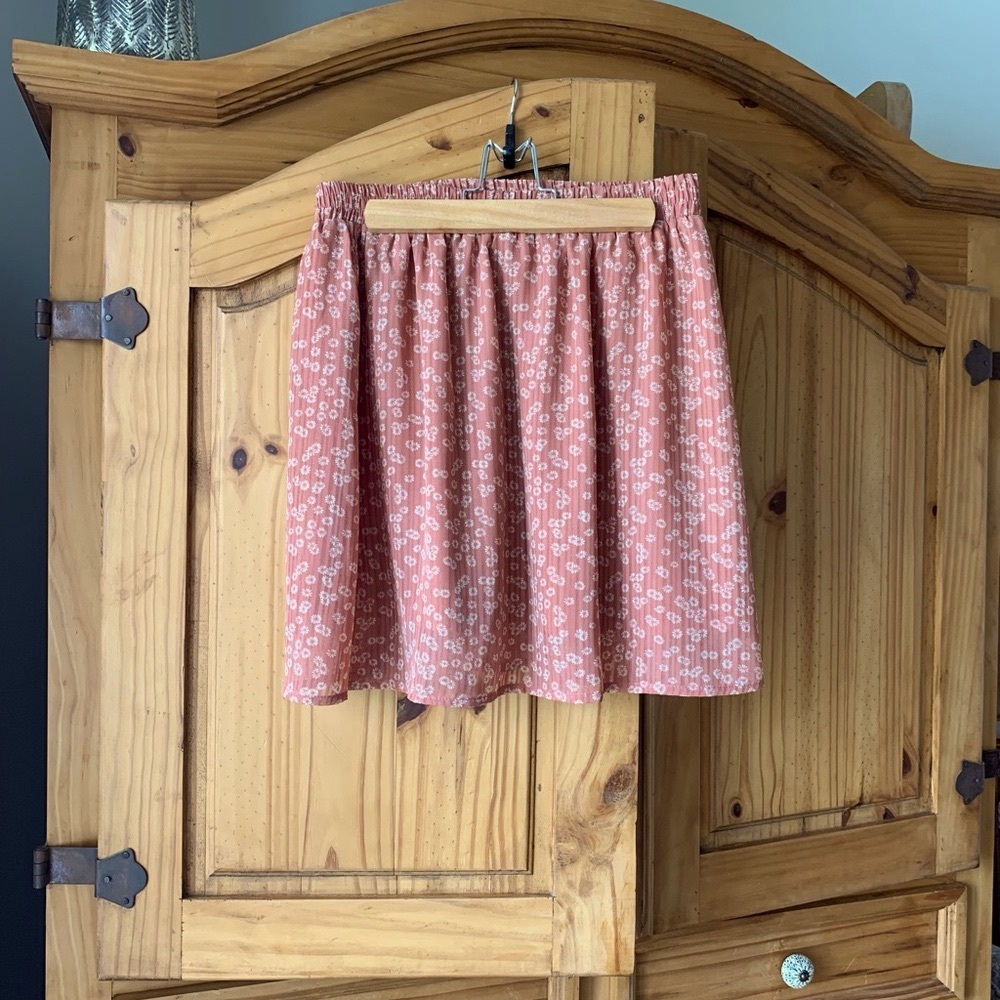 Kaffe Floral Coral Pink Skirt
